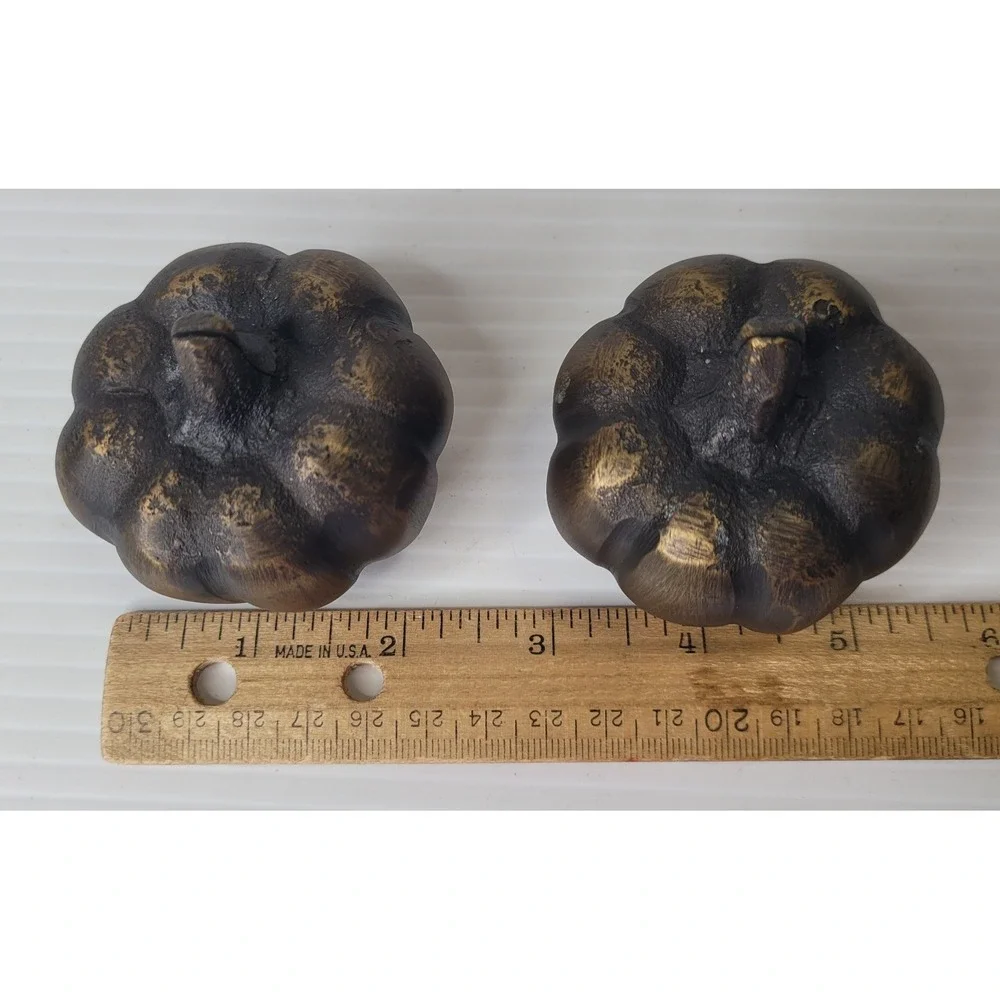 Williams Sonoma Harvest Gourd Pumpkin 4 Place Card Holders New Old Stock‎ RARE